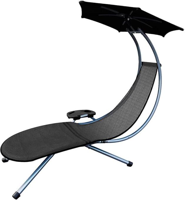 Tumbona de jardín RANSENERS con toldo ajustable y amplia superficie de 195 x 68 cm: cómoda tumbona flotante para una relajación total en el jardín y el patio.